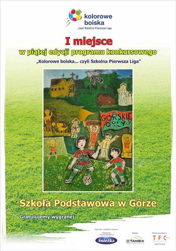 Rozstrzygnięcie konkursu Kolorowe Boiska.. czyli Szkolna Pierwsza Liga