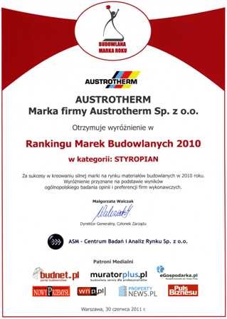 Austrotherm po raz kolejny w gronie laureatów