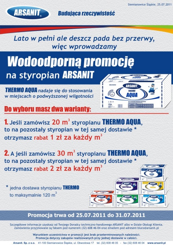 Wodoodporna promocja na styropian