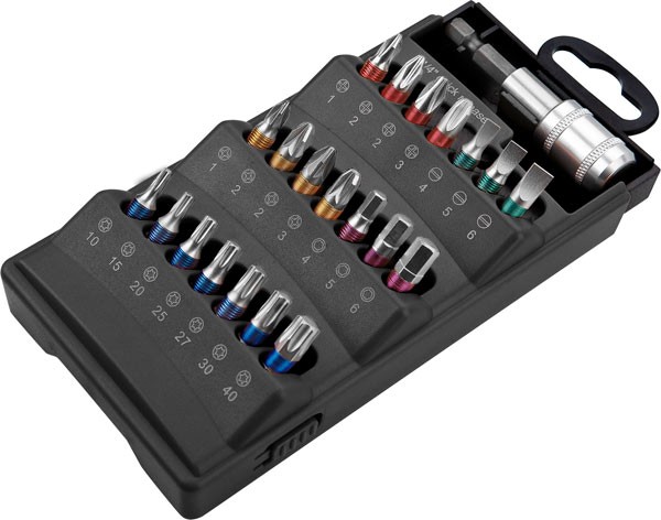 Kolorowe końcówki wkrętakowe GRAPHITE