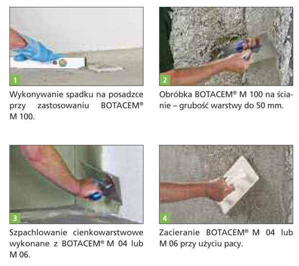Przygotowanie powierzchni ścian i posadzek według Botament
