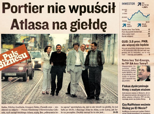 Tekstem, który – jak do tej pory – najlepiej oddał „ducha” ATLASA był reportaż Wojciecha Surmacza „Rzadki zarząd”, opublikowany w Pulsie Biznesu (31.10/2.11.2003 r.) i zapowiadany na pierwszej stronie numeru