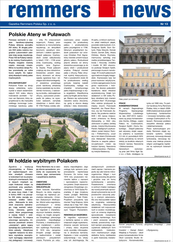 Nowy numer Remmers News