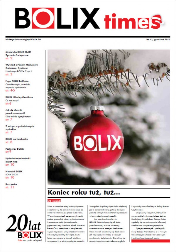 Świąteczne wydanie BOLIX TIMES
