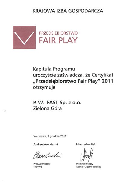 Fair Play dla FASTa