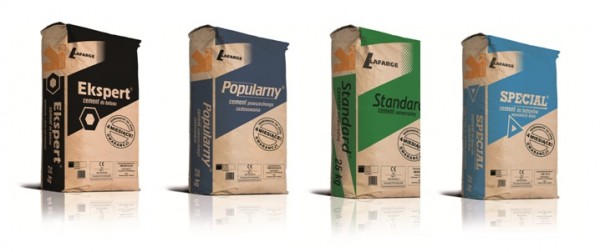 Fot. Lafarge. Opakowania cementów workowanych marki Lafarge