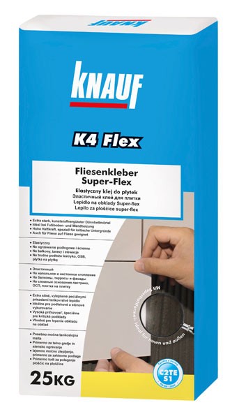 Knauf K4 Flex (C2TE S1) Elastyczny klej do płytek został nagrodzony tytułem Produkt Wykonawcy 2012