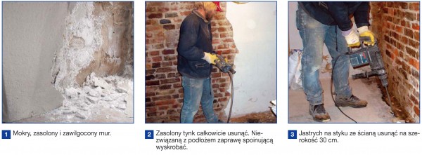 Uszczelnianie i renowacja zawilgoconych ścian piwnicy według Visbud-Projekt<br />