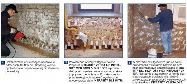 Uszczelnianie i renowacja zawilgoconych ścian piwnicy według Visbud-Projekt<br />