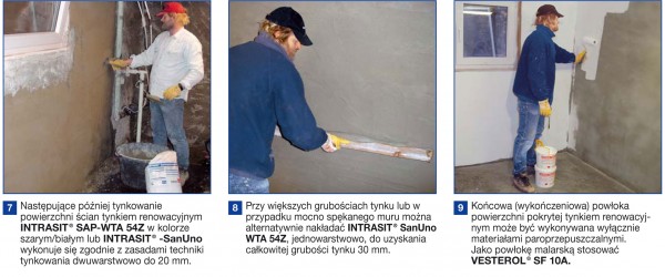 Uszczelnianie i renowacja zawilgoconych ścian piwnicy według Visbud-Projekt<br />