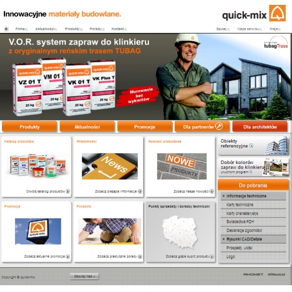 Nowa strona Quick-mix