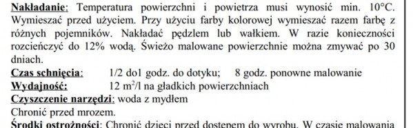 Wycinek z opisu farby dekoracyjnej Majic Pride