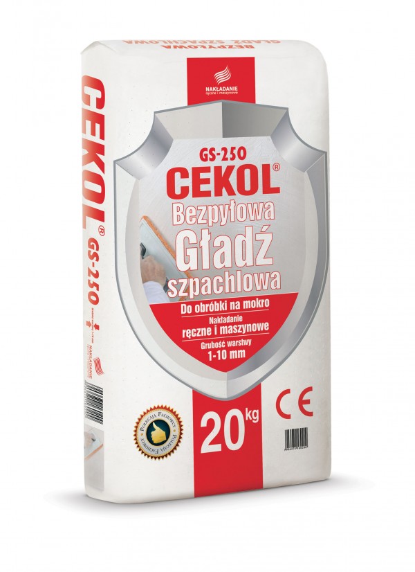 CEKOL GS-250 - bezpyłowa gładź szpachlowa