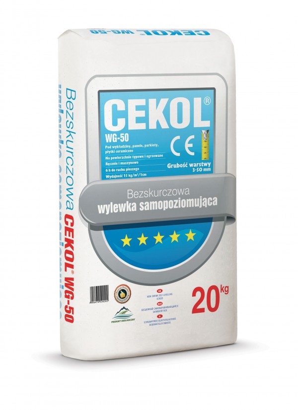 CEKOL WG-50 - bezskurczowa wylewka samopoziomująca