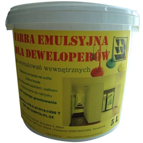 Farba emulsyjna do malowania wnętrz (farba deweloperska)