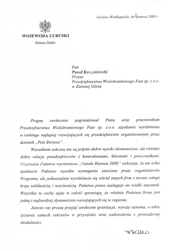 FAST=szybko=gazela (biznesu)