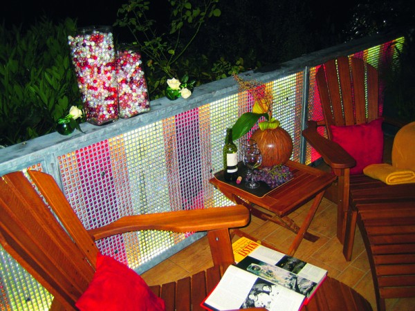 Balkon z kulkami
