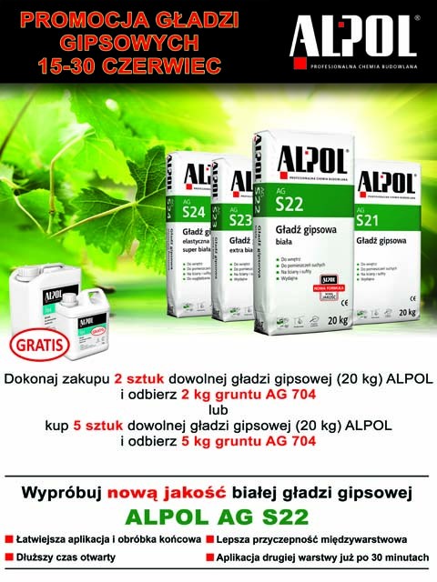 Promocja gładzi gipsowych Alpol