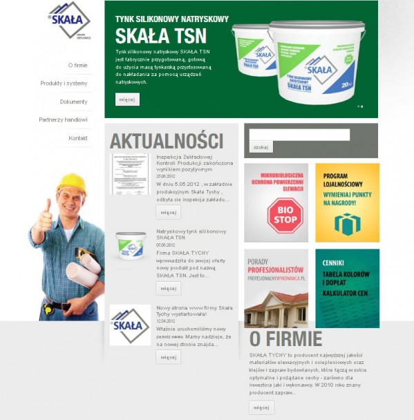 Nowa strona internetowa firmy Skała Tychy <br />
