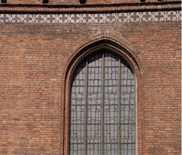 Fragment fasady kościoła Św. Brygidy