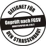 Potwierdzenie zgodności systemu tubag Trass firmy quick-mix z niemieckimi przepisami technicznymi opracowanymi przez FGSV Fot. quick-mix