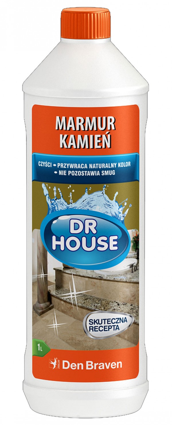 Dr House Marmur kamień firmy Den Braven pozwala szybko usunąć zabrudzenia z kamiennych powierzchni, fot. Den Braven
