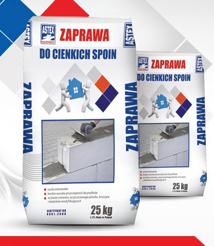 Zaprawa do cienkich spoin biała i szara Astex
