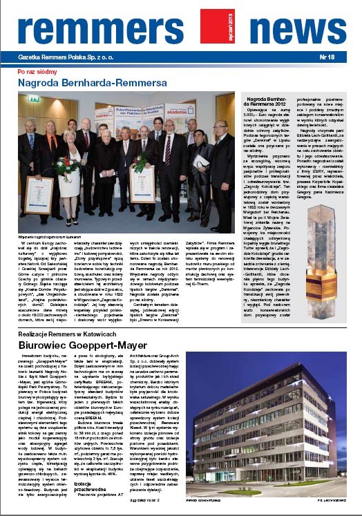 Nowy numer gazety Remmers News 18