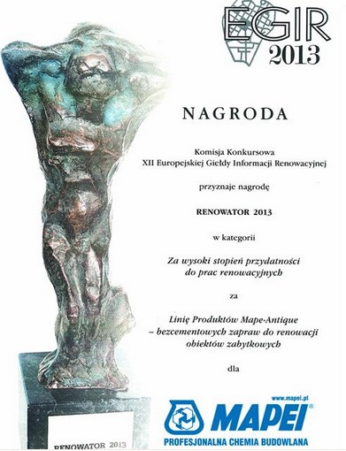 Renowator 2013 dla Mapei