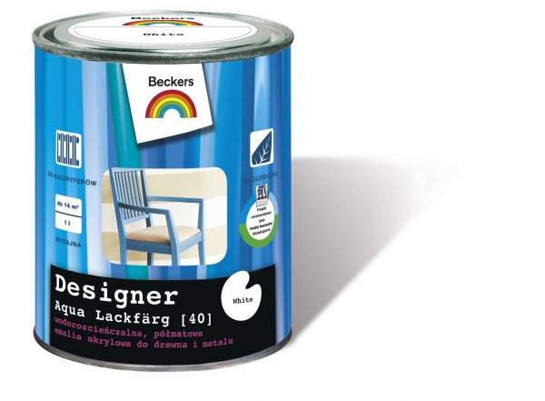 DESIGNER AQUA LACKFÄRG [40] - wodorozcieńczalna emalia do renowacji powierzchni drewnianych i metalowych