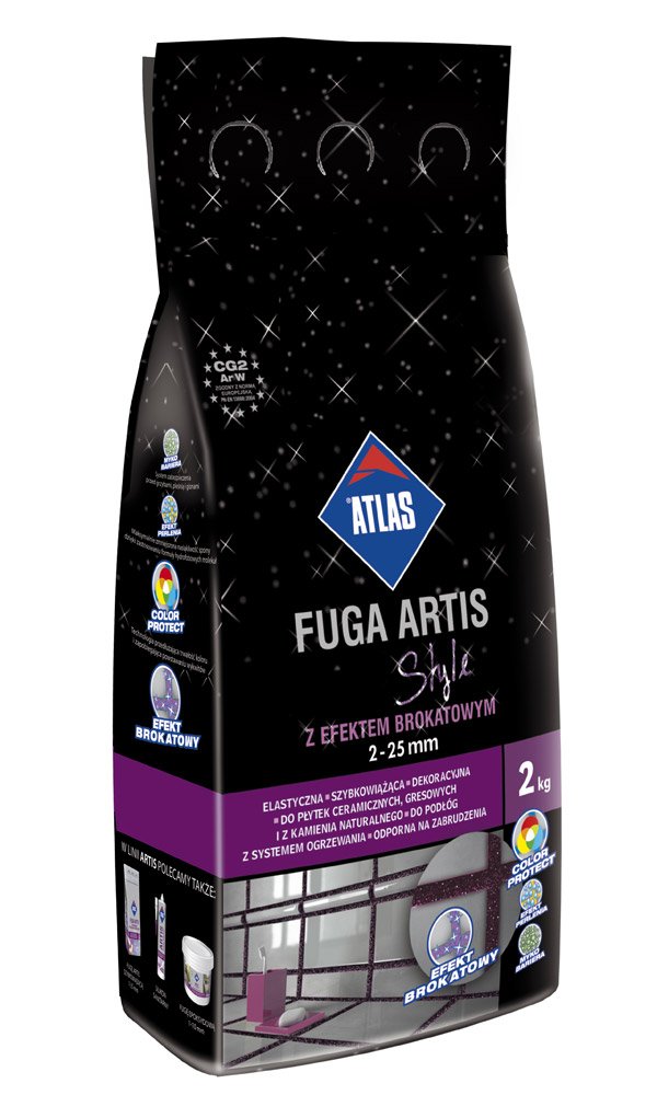 7. Fuga ATLAS ARTIS STYLE oferowana jest w 10 kolorach, a każdy z nich – dzięki brokatowi poliestrowemu – mieni się tysiącem malutkich refleksów, migoczących niczym szlachetne kamienie.