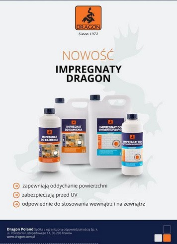 Impregnaty do kamienia i do wyrobów gipsowych, Fot. Dragon
